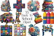 Patchwork Back to School Clipart, an Illustration by DreamPrint404 (Thumbnail 1 of 5)