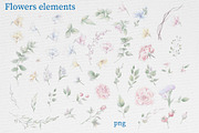 Watercolor flowers Roses clipart, an Illustration by Yuliya Art (Thumbnail 9 of 19)