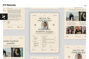 CV Resume Template - Vintage Style