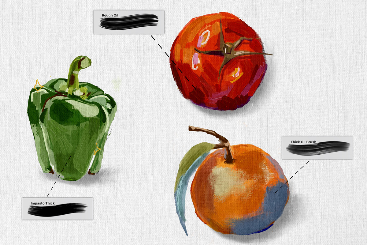 Oil & Thick Impasto for Procreate, a Brush Add-On by Wicked Creative (Photo 2 of 12)