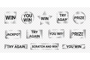 Lottery ticket text design kit -, an Object Illustration by YuliiaOsadcha
