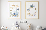 Watercolor Blue Crab Life Cycle Set, an Education Illustration by MayaNavits (Thumbnail 4 of 8)