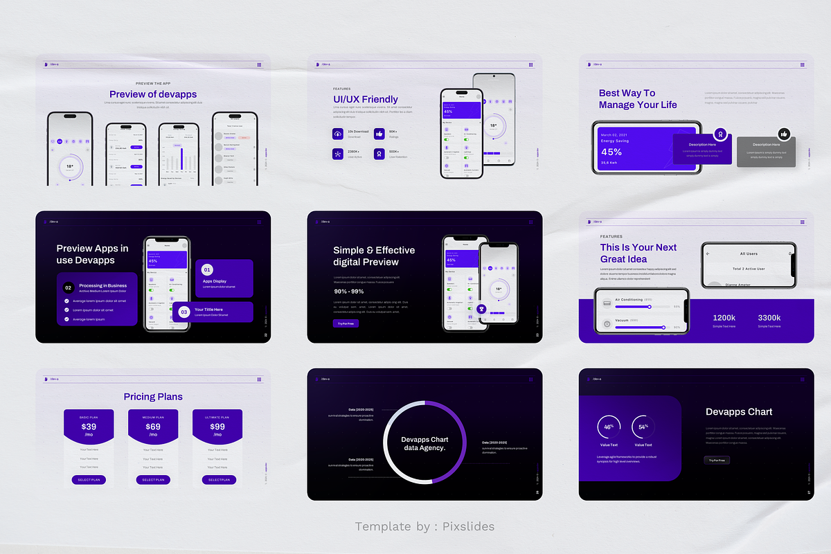 App Saas Keynote Presentation, a Presentation Template by Pixslides (Photo 4 of 5)