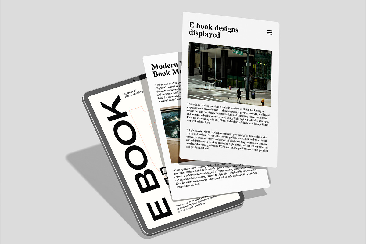 E Book Mockup, an iPad Mockup by Unerispace (Photo 5 of 5)