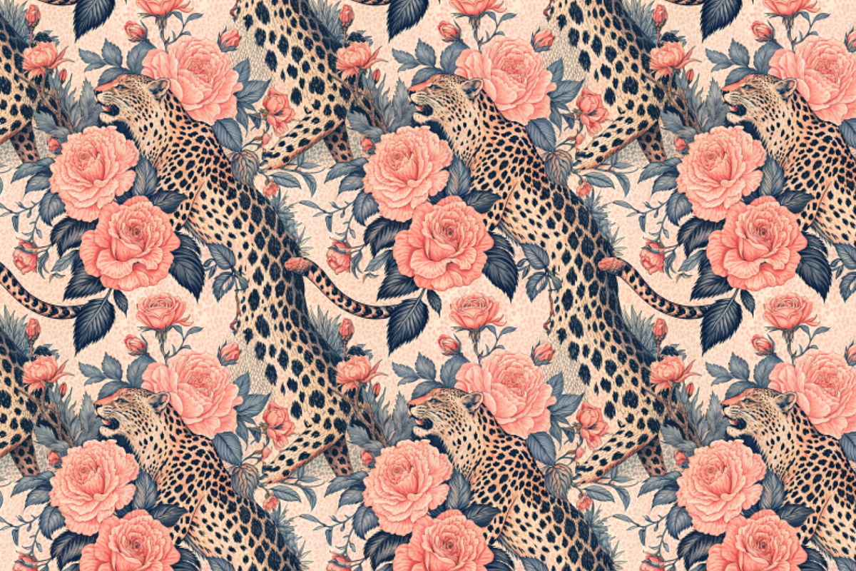 Seamless pattern. Animal and floral, a Pattern Graphic by Designs by Helen Trupak (Photo 6 of 8)