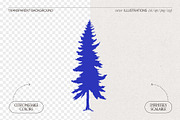 Pine and Fir Tree Silhouettes, an Object Illustration by TheMountBirdStudio (Thumbnail 2 of 6)