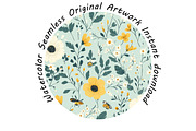 Floral Seamless Pattern, a Seasonal Illustration by Layerology (Thumbnail 2 of 3)