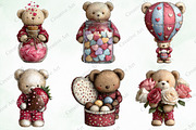 Valentine Teddy With Elements Bundle, an Illustration by Creative Art (Thumbnail 6 of 10)