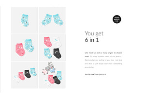 Baby Socks Mock-ups Set & Generator