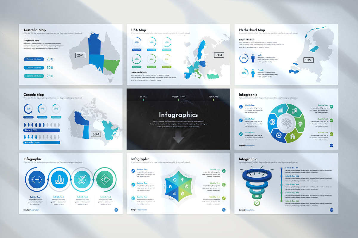 Simple PowerPoint Template, a Presentation Template by White Graphic (Photo 14 of 16)