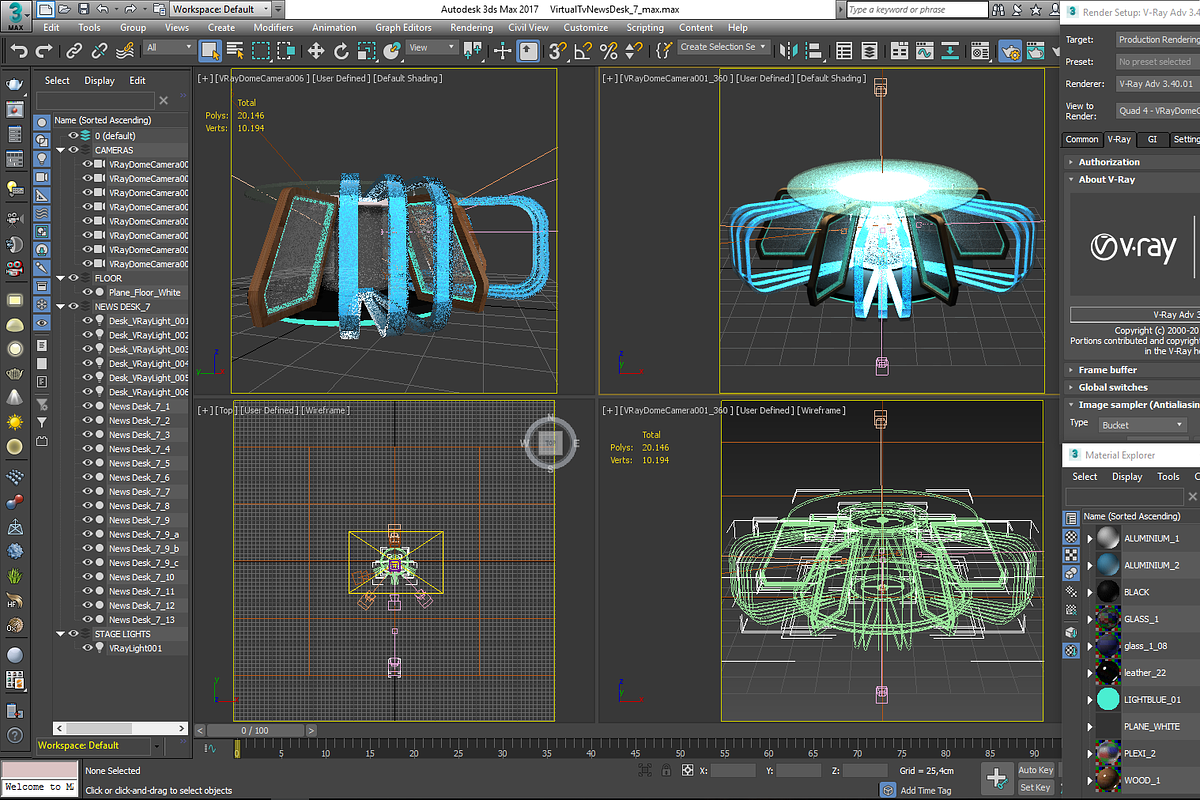 TV Studio News Desk 7, a Furniture 3D Model by akerStudio (Photo 9 of 10)