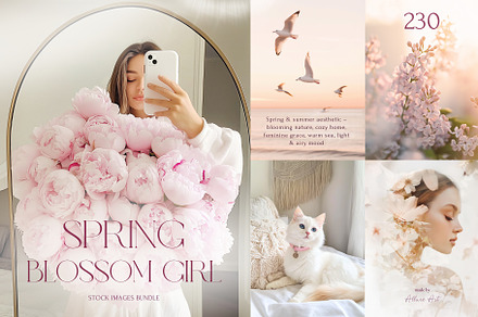 230 Spring Stock Photos Blossom girl, a Beauty & Fashion Photo by Allure Art
