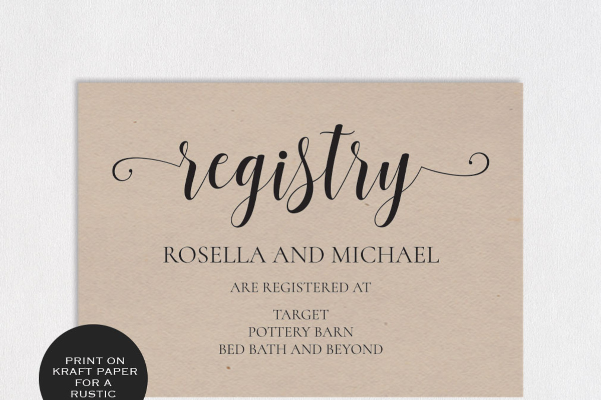 Registry Cards Editable SHR456, an Invitation Template by Shafura_Wedding (Photo 2 of 5)