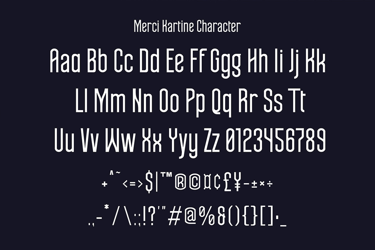 Merci Kartine – Typeface, a Sans Serif Font by MERCI STUDIO (Photo 8 of 8)