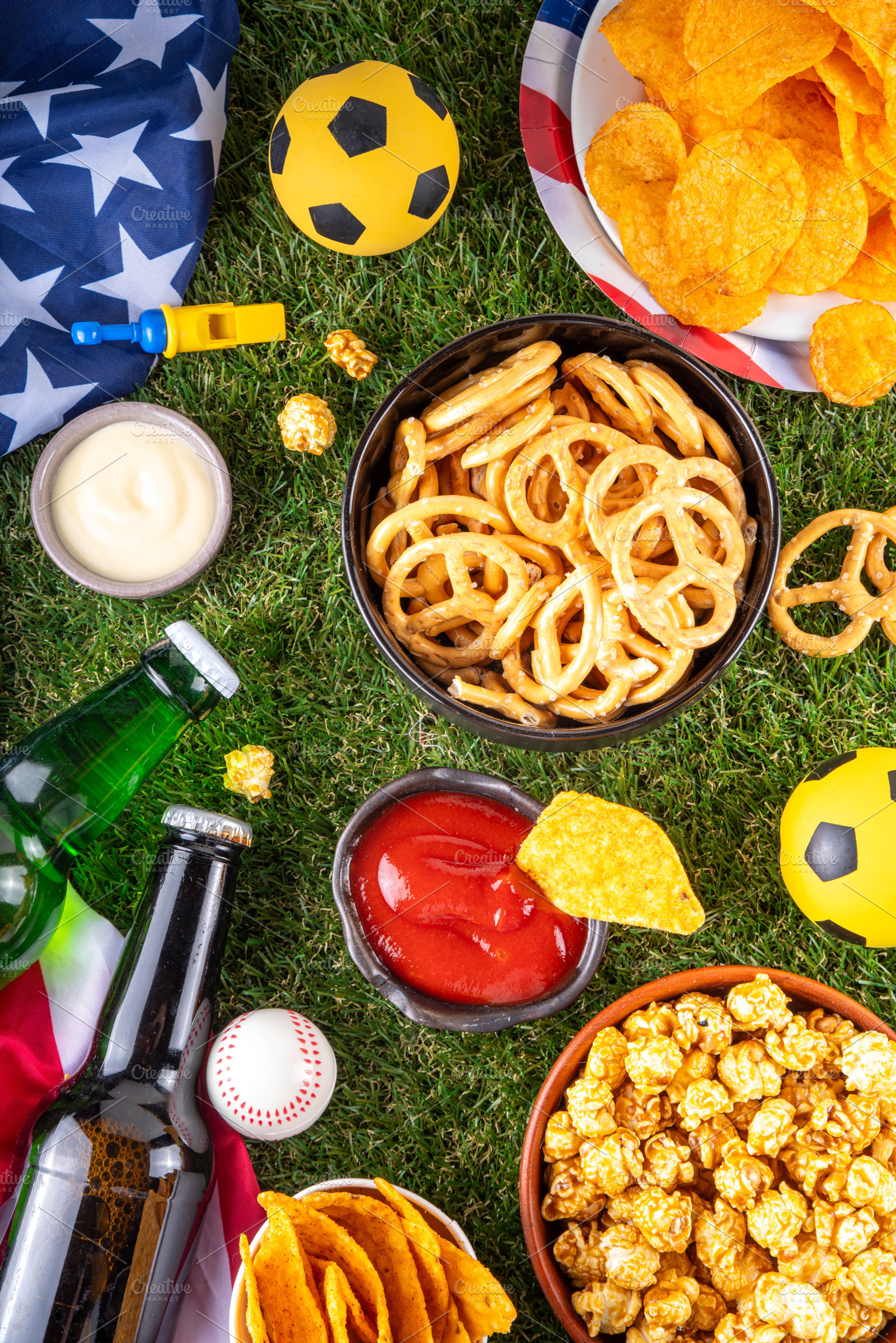 International football soccer championship background, a Food & Drink Photo by Rimma
