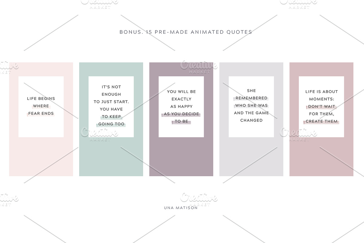 Animated Instagram Story bundle, a Social Media Template by Una Matison (Photo 12 of 13)