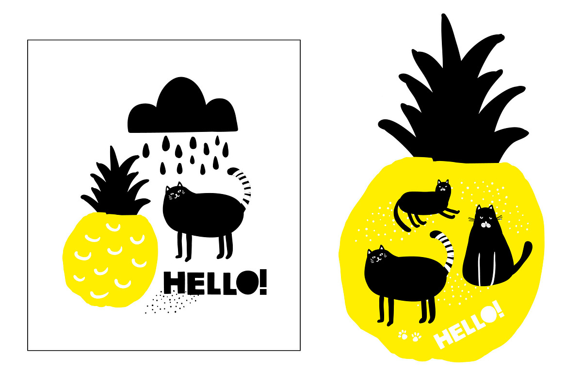 Korean cats, a Pattern Graphic by eka panova (Photo 3 of 8)