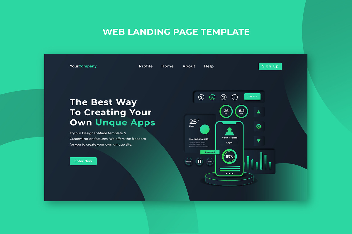 Gradient ui-ux Landing Page, a Landing Page Template by sumonuix