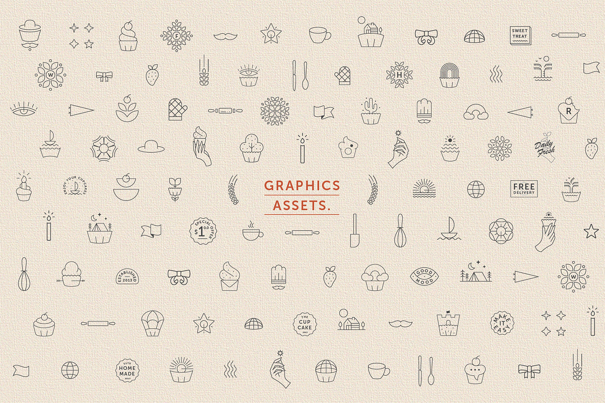 Cupcake Branding Kit, a Branding & Logo Template by Refolve Design (Photo 8 of 15)