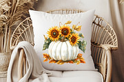 Watercolor Autumn Flower Pumpkin PNG, an Illustration by Pixels.Craft (Thumbnail 6 of 7)