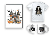 Halloween Clipart Design Mega Bundle, a Decorative Illustration by Moon Studio (Thumbnail 2 of 5)