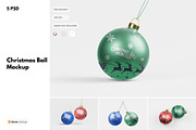 Christmas Ball Mockup, a Product Mockup by DSNA Mockup (Thumbnail 1 of 7)