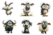 Whimsical Funny Animal Clipart, an Illustration by CreationArt (Thumbnail 2 of 5)