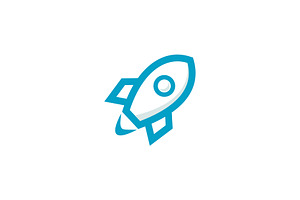 Rocket Launch Logo Vector Template