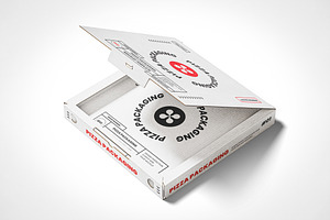 White Pizza Box Mockup