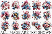 Whimsical Spring Floral Clipart, an Illustration by Canvas Craft (Thumbnail 4 of 7)