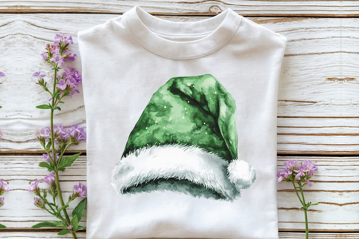 Green Christmas Sublimation Clipart, an Illustration by CraftArtStudio (Photo 5 of 6)