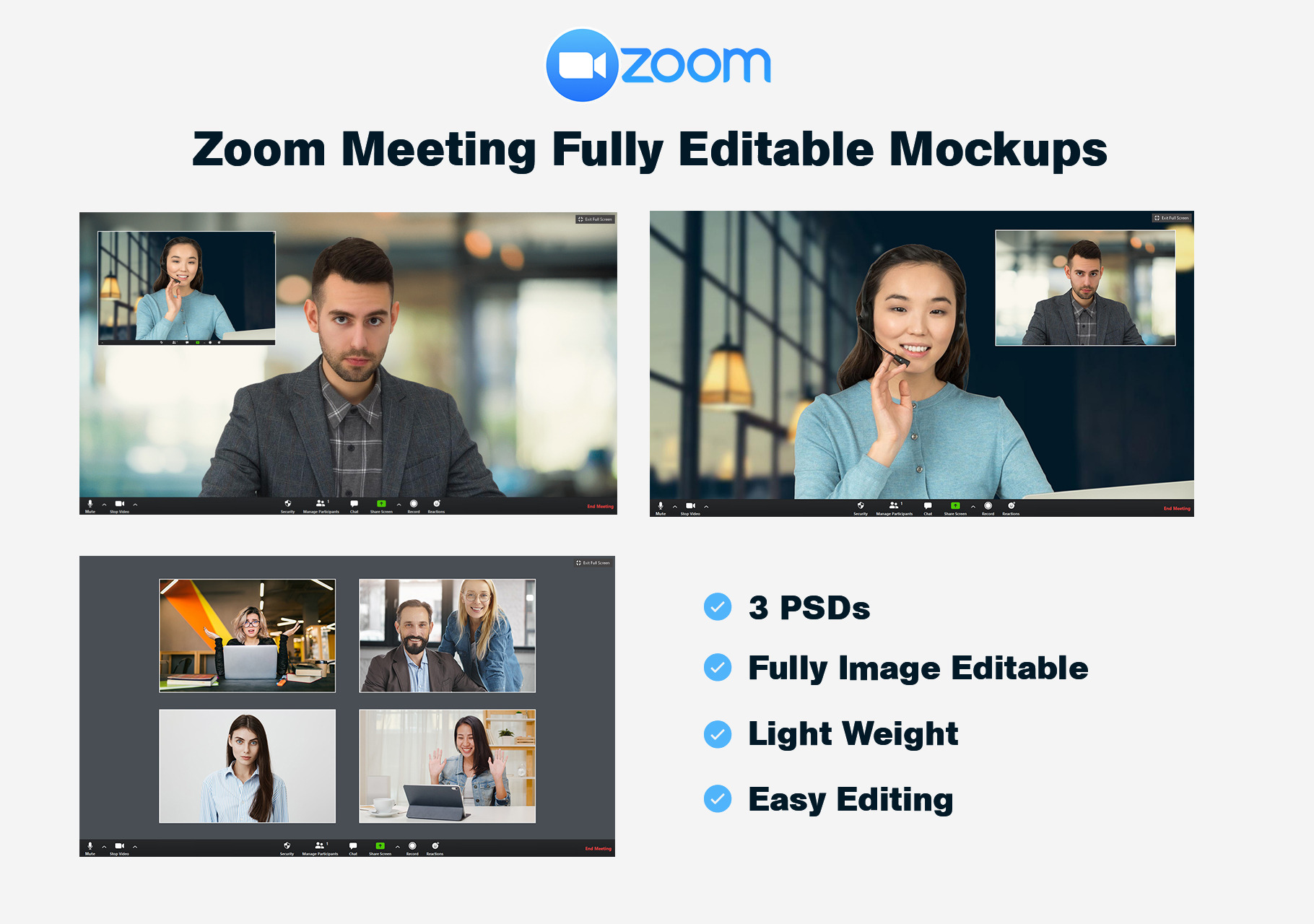 Zoom Meeting Mockup Kit | Mockups ~ Creative Market