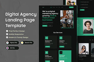 Digital Agency Landing Page Design