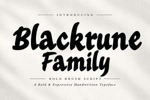 Blackrune Family, a Script Font by Wow Magic