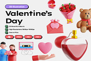 Valentine's Day 3D Icon Set, an Object Illustration by Lumina_ui_ux202 (Thumbnail 1 of 5)
