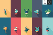 Monsters flat square icon set 2, an Icon by Yury Velikanov (Thumbnail 2 of 3)