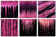 Pink Dripping Glitter Digital Paper, a Texture Graphic by Dream Creation (Thumbnail 6 of 6)