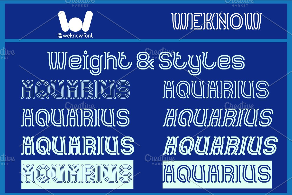 Aquarius font, a Font by weknow (Photo 7 of 8)