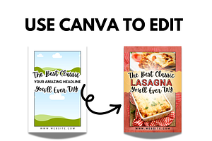 Recipe Pinterest Pin Canva Templates