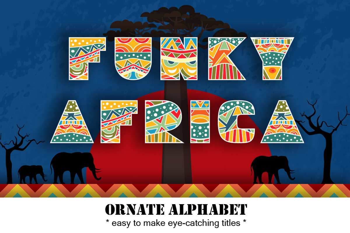 Funky Africa Alphabet, an Object Graphic by KsanasK.Art (Photo 1 of 2)