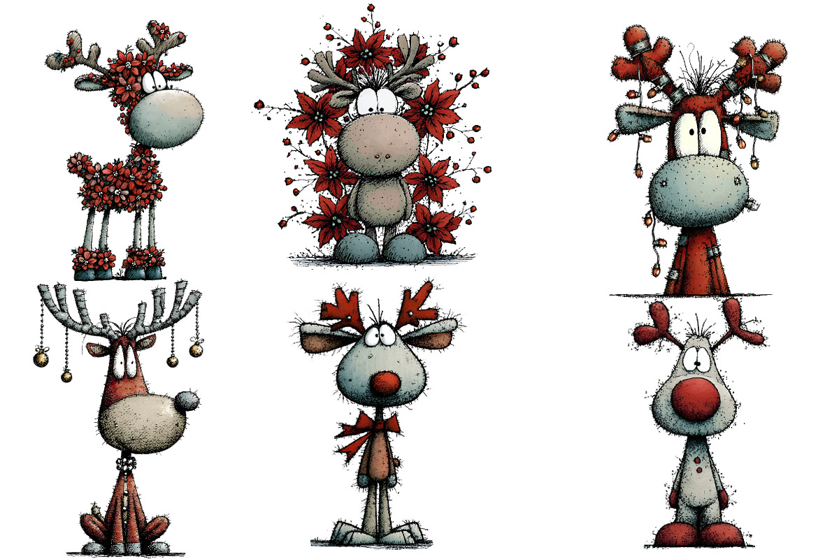 Christmas Deer clipart, an Illustration by Designworld (Photo 2 of 3)