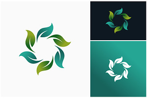 Leaf Leaves Foliage Circular Logo, a Branding & Logo Template by ika trisiana