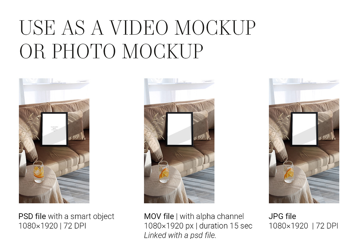 Video Photo Frame Mockup 3x4 Reel ao, an Advertising Mockup by PawMockups (Photo 5 of 11)