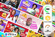 Thumbnail (Youtube) Canva Templates, a Social Media Template by Virall (Thumbnail 2 of 10)