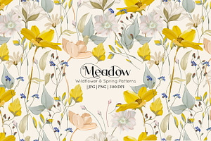 MEADOW Wildflower and Spring Pattern