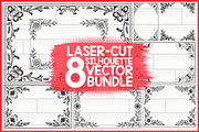 Floral Laser Cut Frame Set, an Illustration by jahid234 (Thumbnail 1 of 9)