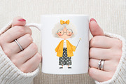 New Year Funny Old Lady Sublimation, an Illustration by Sublimation Artist (Thumbnail 5 of 6)