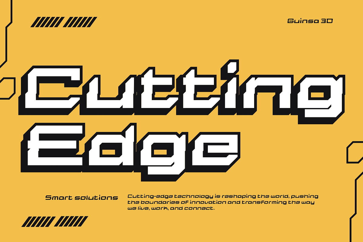 Guinsa 3D, a Sans Serif Font by Craft Supply Co. (Photo 5 of 8)