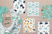 Cute Dinosaur Collection, a Wallpaper Graphic by Nafanya (Thumbnail 5 of 10)