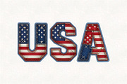 Independence Day USA Patchwork PNG, an Object Graphic by CraftArtStudio (Thumbnail 1 of 4)